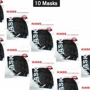 10PCS Black KNPcs KN95 Protective 5 Layers Face Mask BFE 95% PM2.5 Disposable